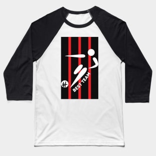 RED BLACK BEST TEAM - Football Player Baseball T-Shirt